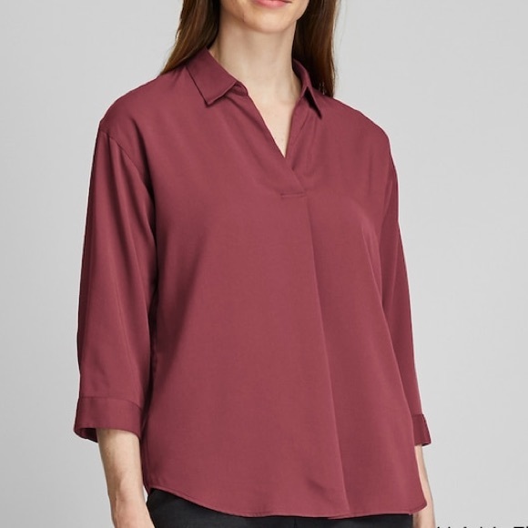 Uniqlo | Tops | Uniqlo Rayon Skipper 